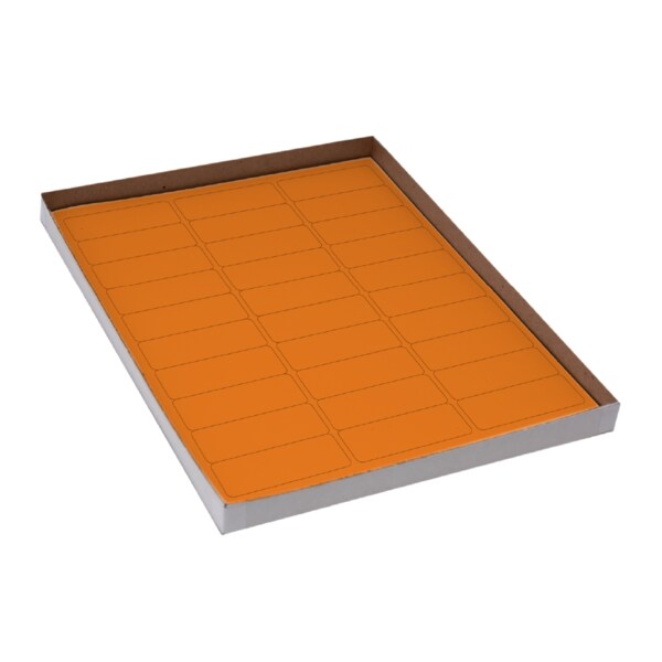 Cryo Label Laser Sheets 67x25mm for Racks/Boxes Orange